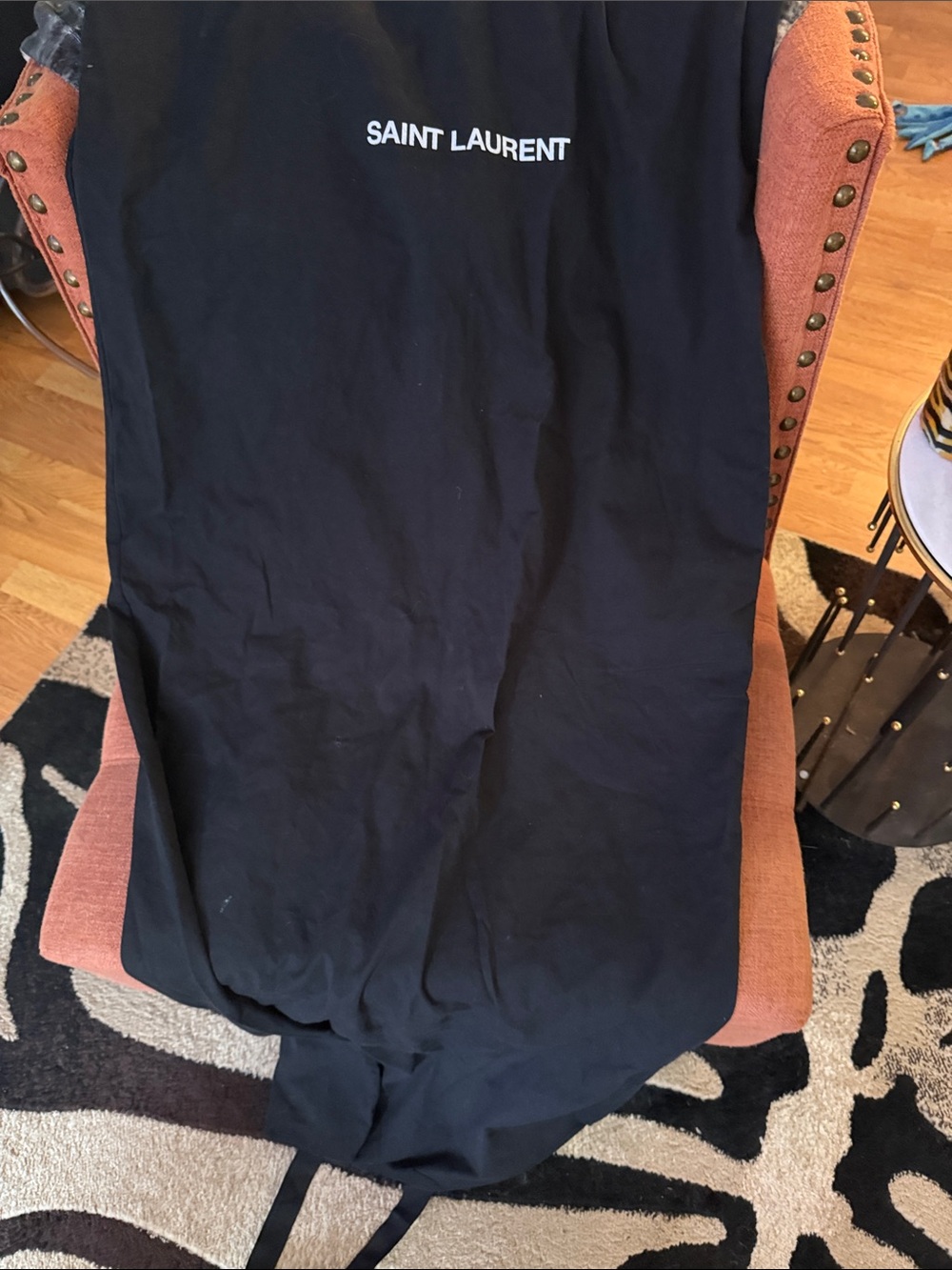 NWOT Black Saint Laurent Cotton Garment Bag